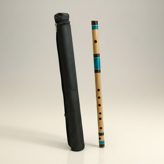 D Natural Medium Bansuri Flute 17.3 inches
