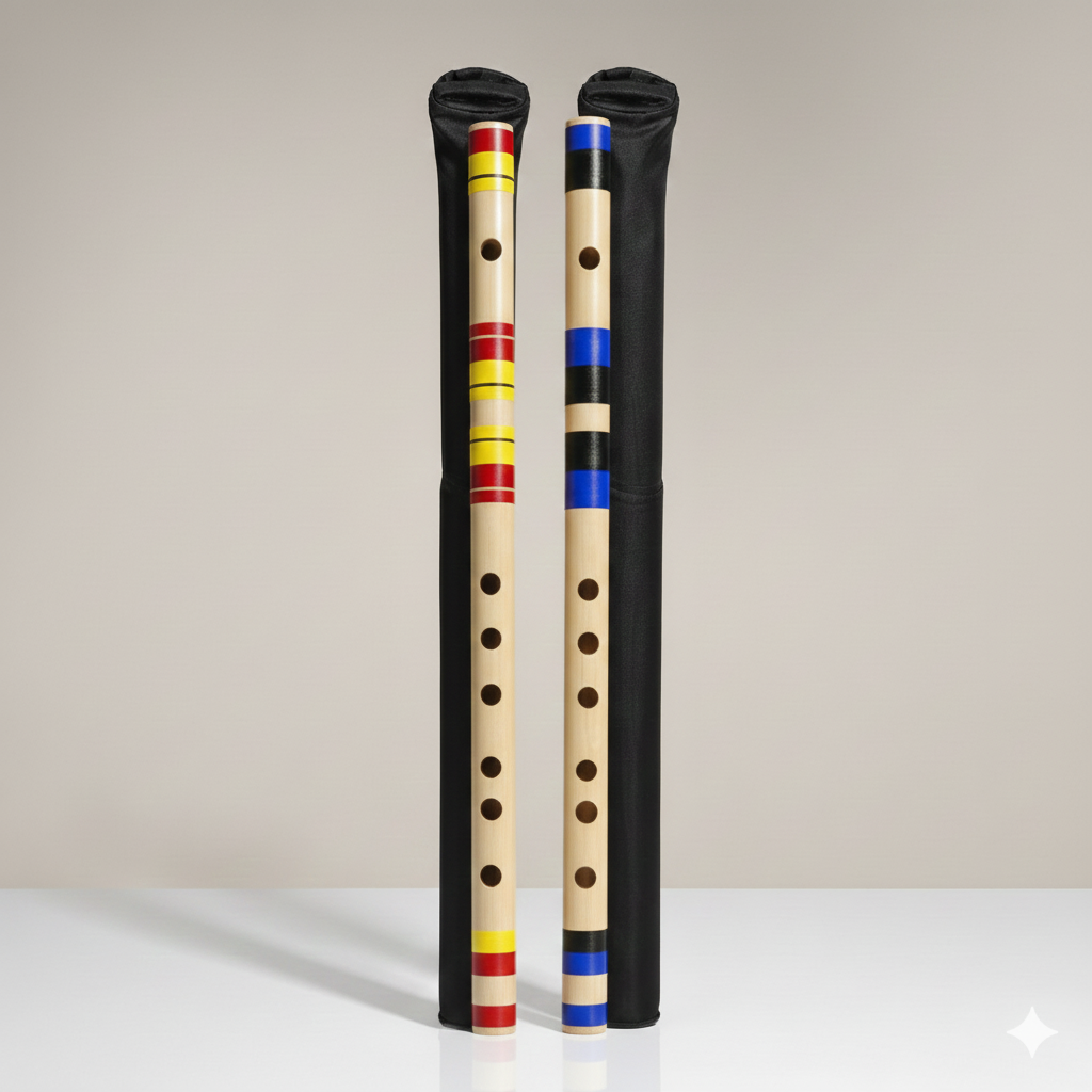 🎶 Combo Set: G♯ Base (24 inches) & C♯ Middle (18 inches) Bamboo Flutes